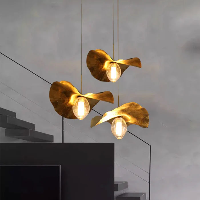 Suspension voile en cuivre doré design vintage 3.1
