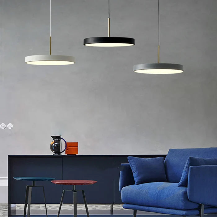 Suspension scandinave plat rond led