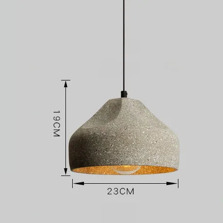 Suspension ciment terrazzo allongée déformée scandinave (split page 6 et page 11)