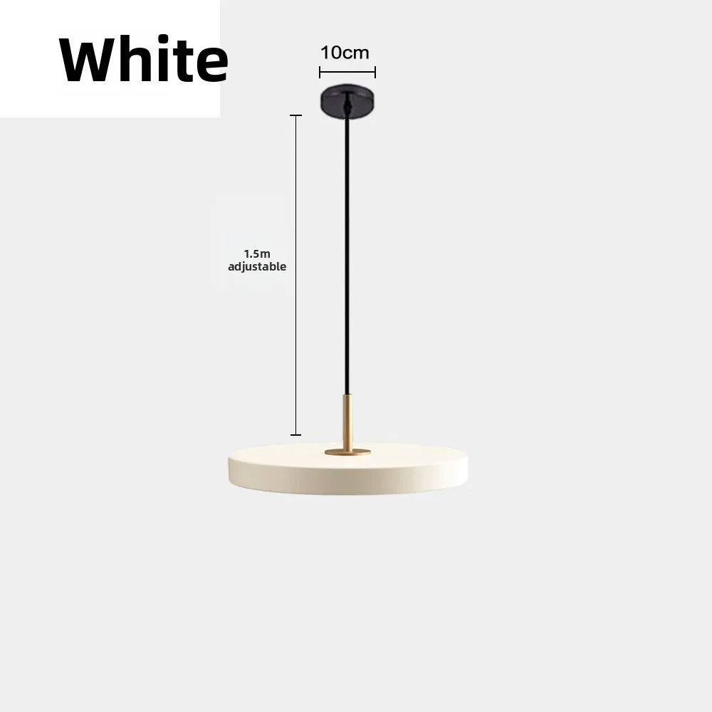 Suspension scandinave plat rond led