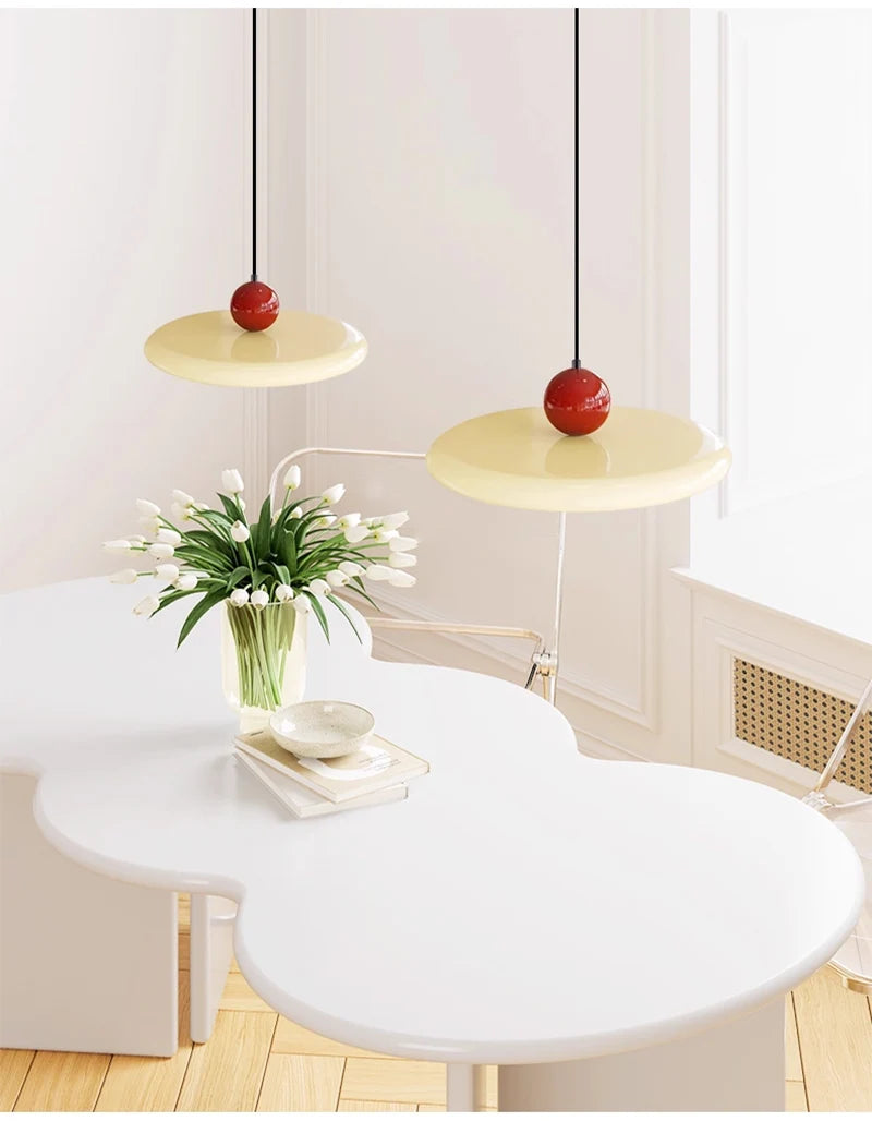 Suspension vintage colorée plate boule