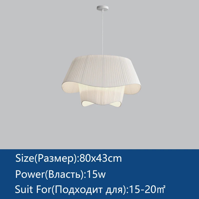 Suspension tissu double vague design moderne