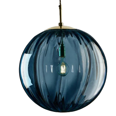 Suspension verre colorée ronde