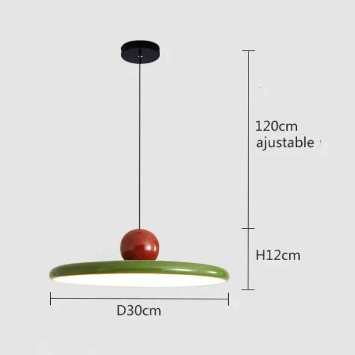 Suspension vintage colorée plate boule