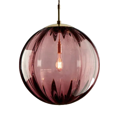 Suspension verre colorée ronde