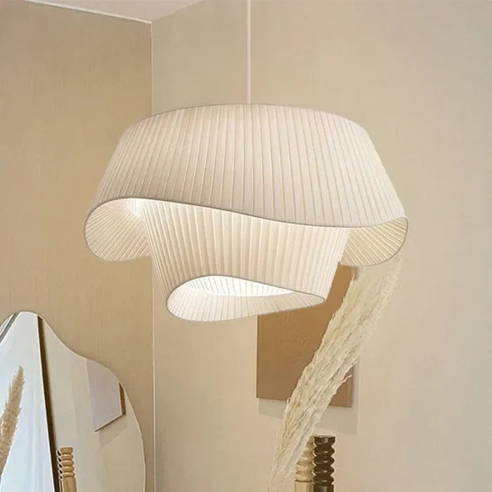 Suspension tissu double vague design moderne