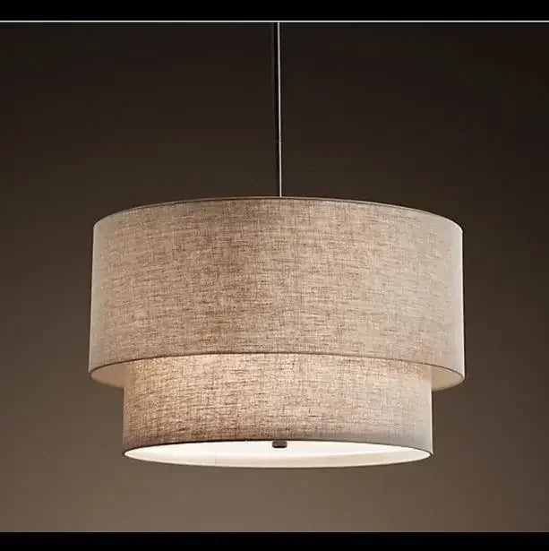Suspension en lin double cylindrique design moderne