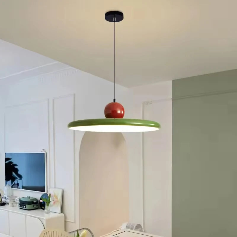 Suspension vintage colorée plate boule