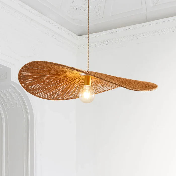 Suspension corde en chanvre torsion design moderne