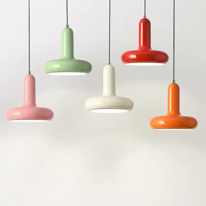 Suspension métal coloré design art déco 8