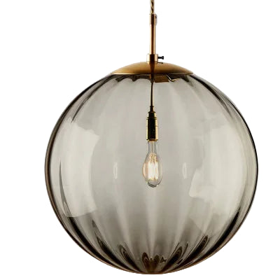 Suspension verre colorée ronde