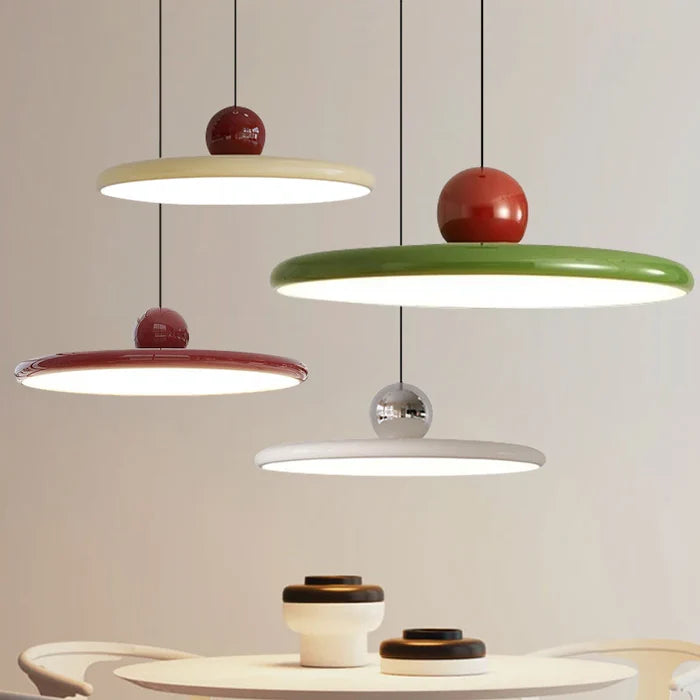 Suspension vintage colorée plate boule