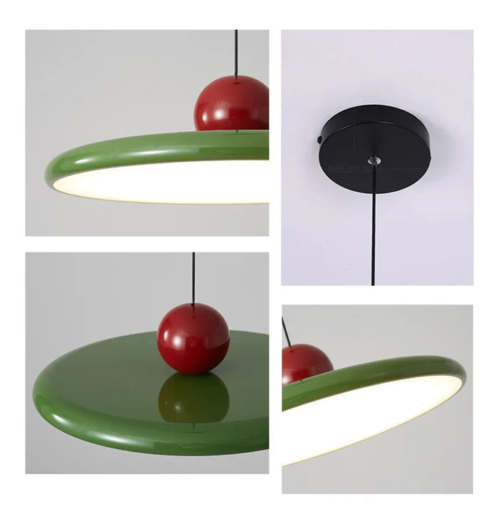 Suspension vintage colorée plate boule