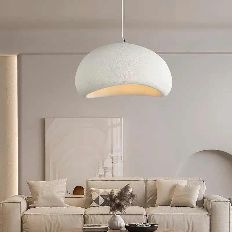 Suspension terre cuite cloche asymétrique scandinave minimaliste