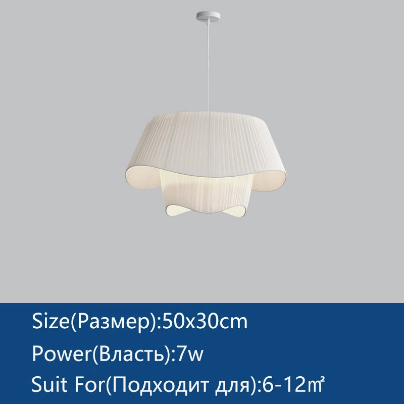 Suspension tissu double vague design moderne