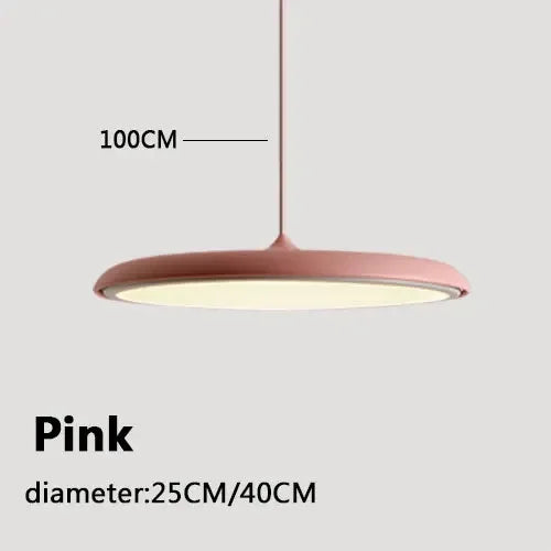 Suspension métallique plate art déco vintage colorée