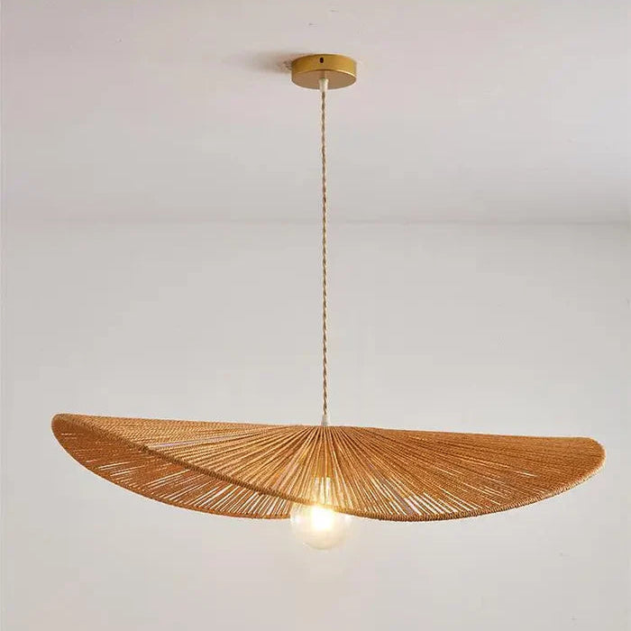 Suspension corde en chanvre torsion design moderne