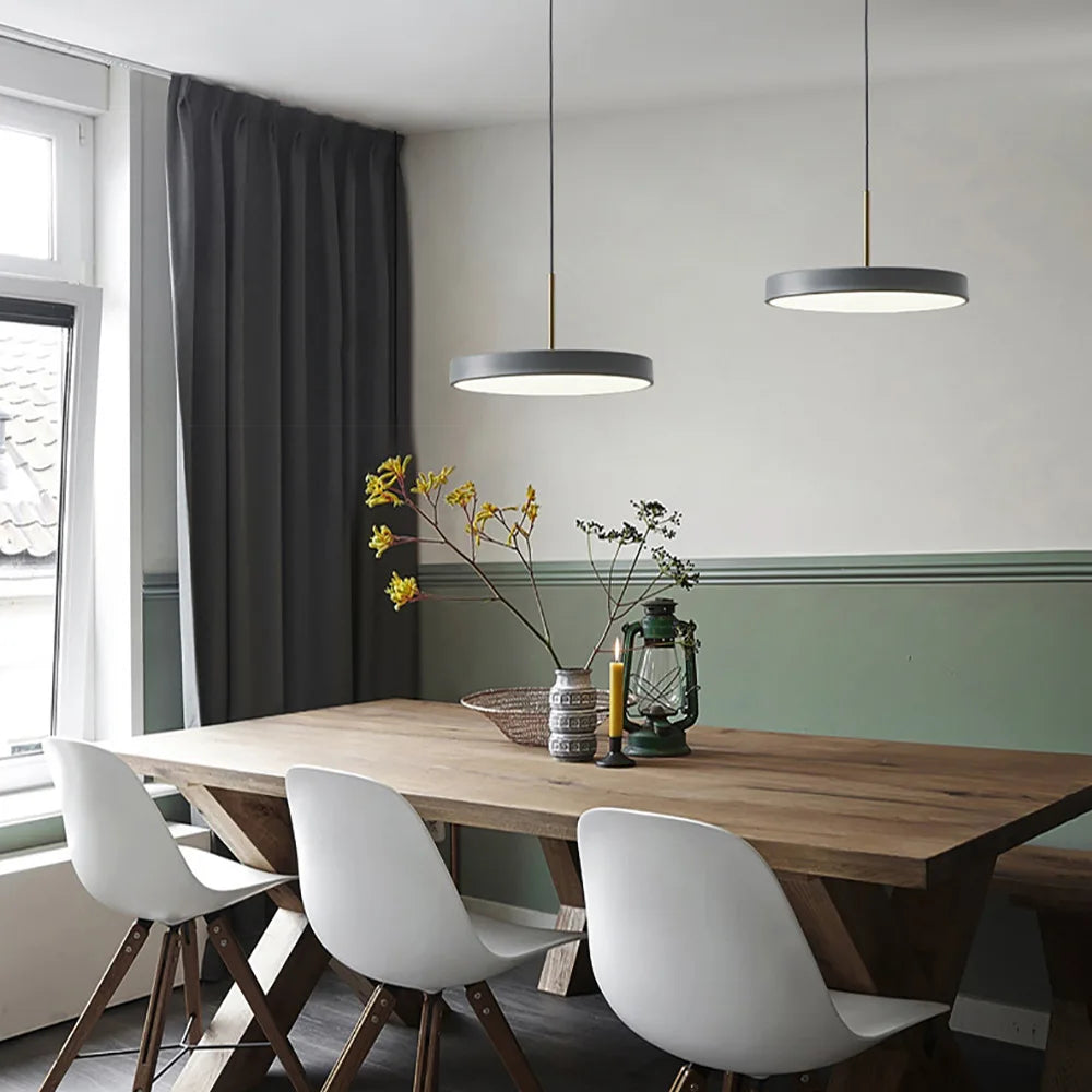 Suspension scandinave plat rond led