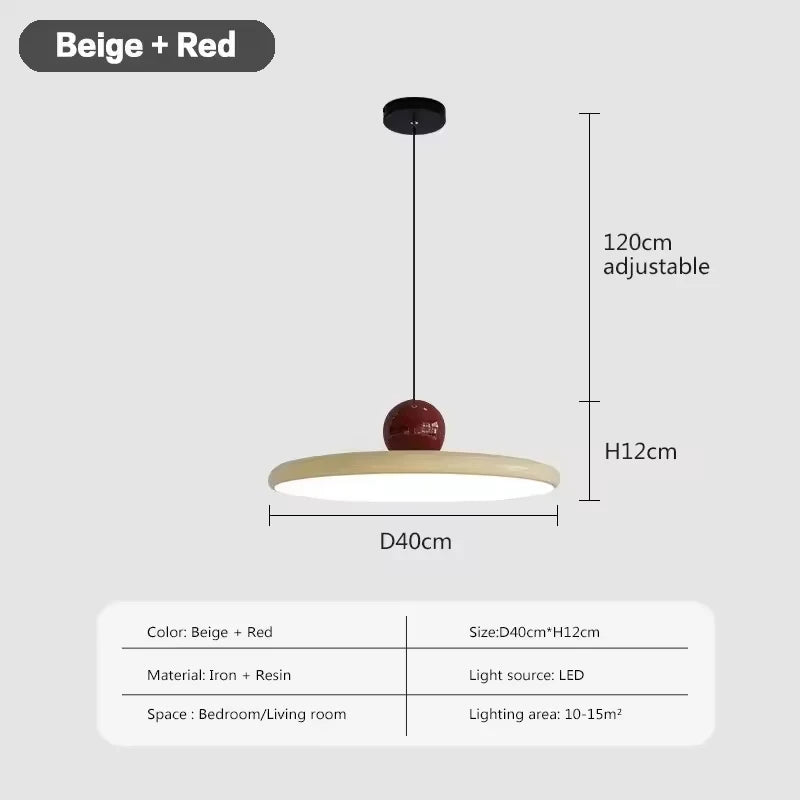 Suspension vintage colorée plate boule