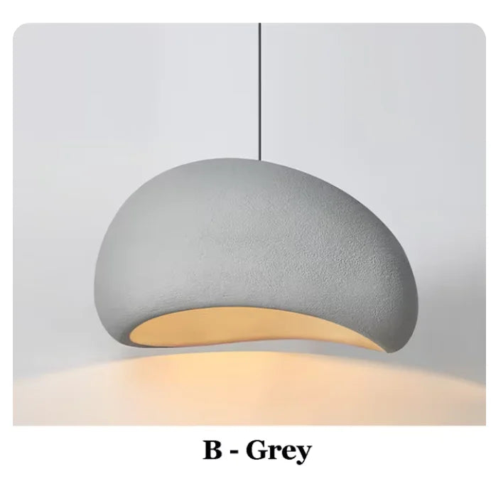 Suspension terre cuite cloche asymétrique scandinave minimaliste