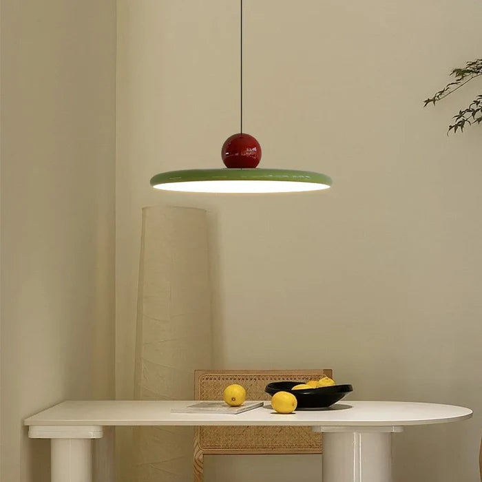 Suspension vintage colorée plate boule
