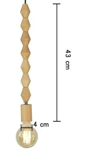 Suspension bois scandinave perles formes géométriques
