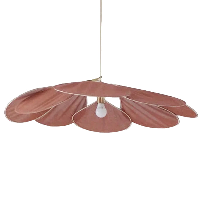 Suspension tissu fleur pétales design vintage bohème