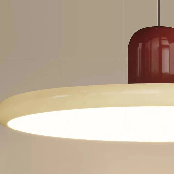 Suspension vintage colorée plate boule