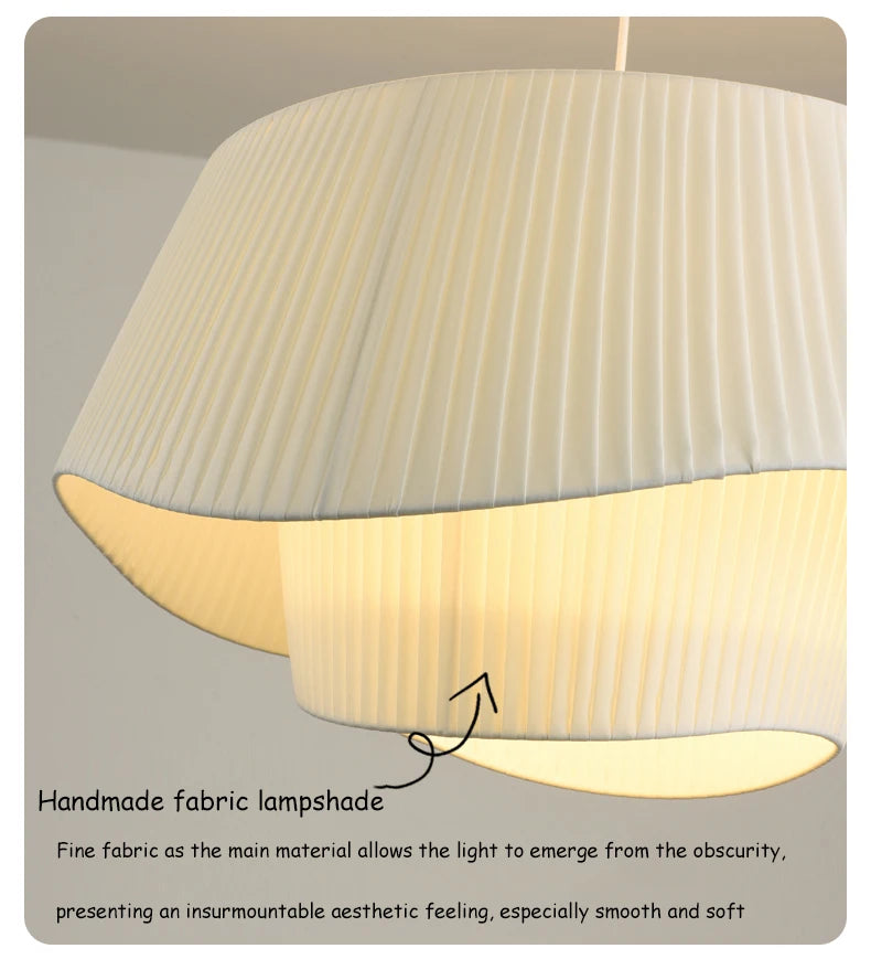 Suspension tissu double vague design moderne