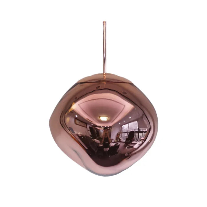 Suspension verre globe asymétrique nacré design 6