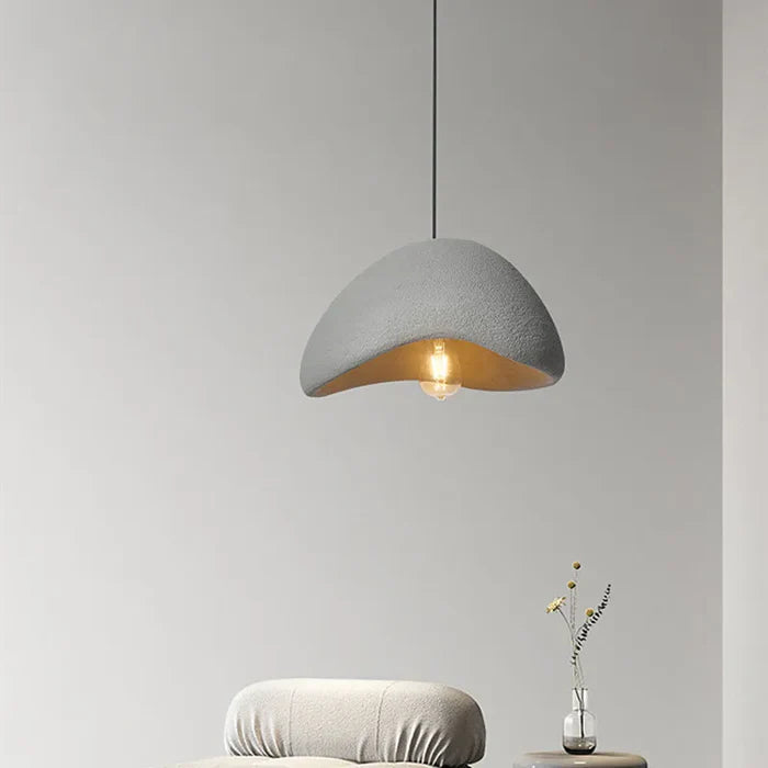Suspension terre cuite cloche asymétrique scandinave minimaliste