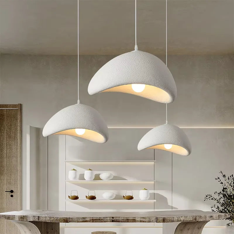 Suspension terre cuite cloche asymétrique scandinave minimaliste