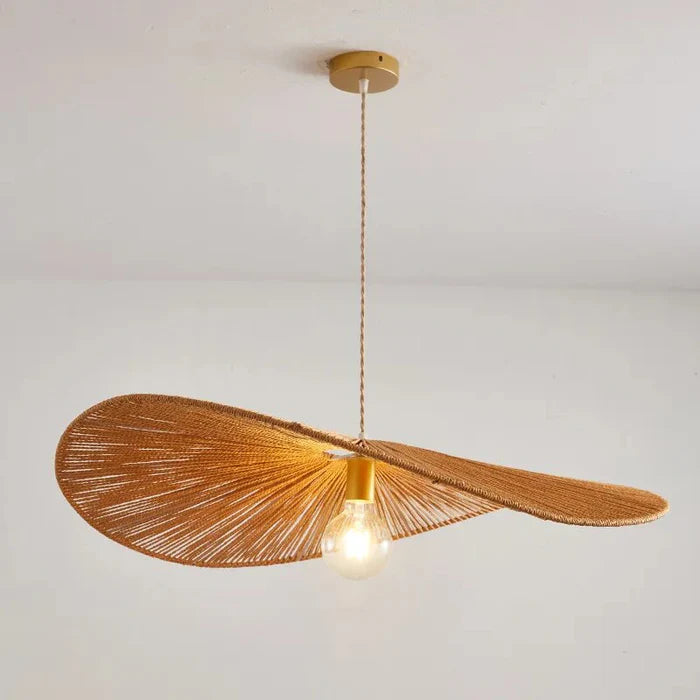 Suspension corde en chanvre torsion design moderne