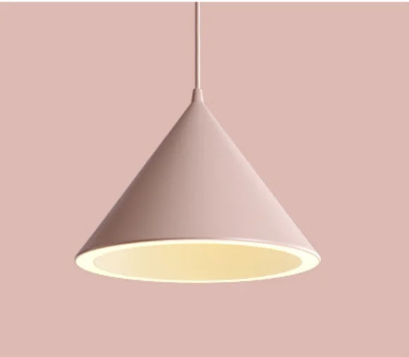 Suspension métal cône coloré design scandinave