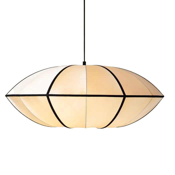 Suspension tissu globe plat design vintage 2 (à revoir)