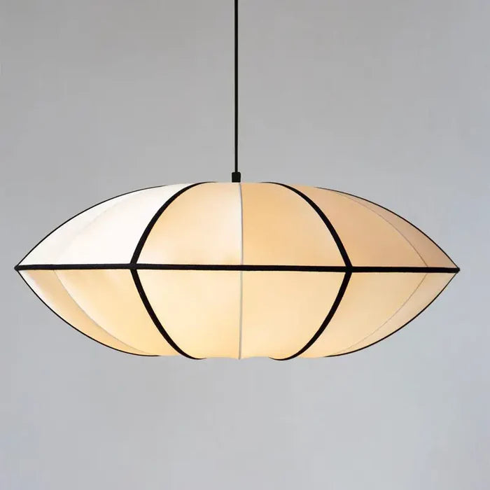 Suspension tissu globe plat design vintage 2 (à revoir)