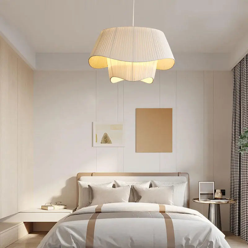 Suspension tissu double vague design moderne