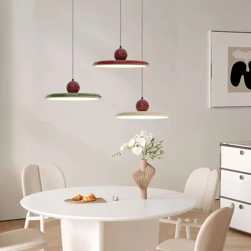 Suspension vintage colorée plate boule