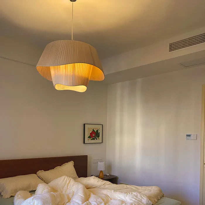 Suspension tissu double vague design moderne