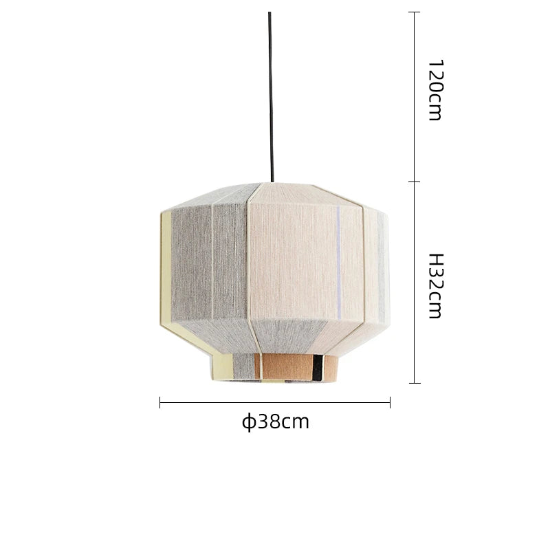 Suspension corde en chanvre torsion design moderne