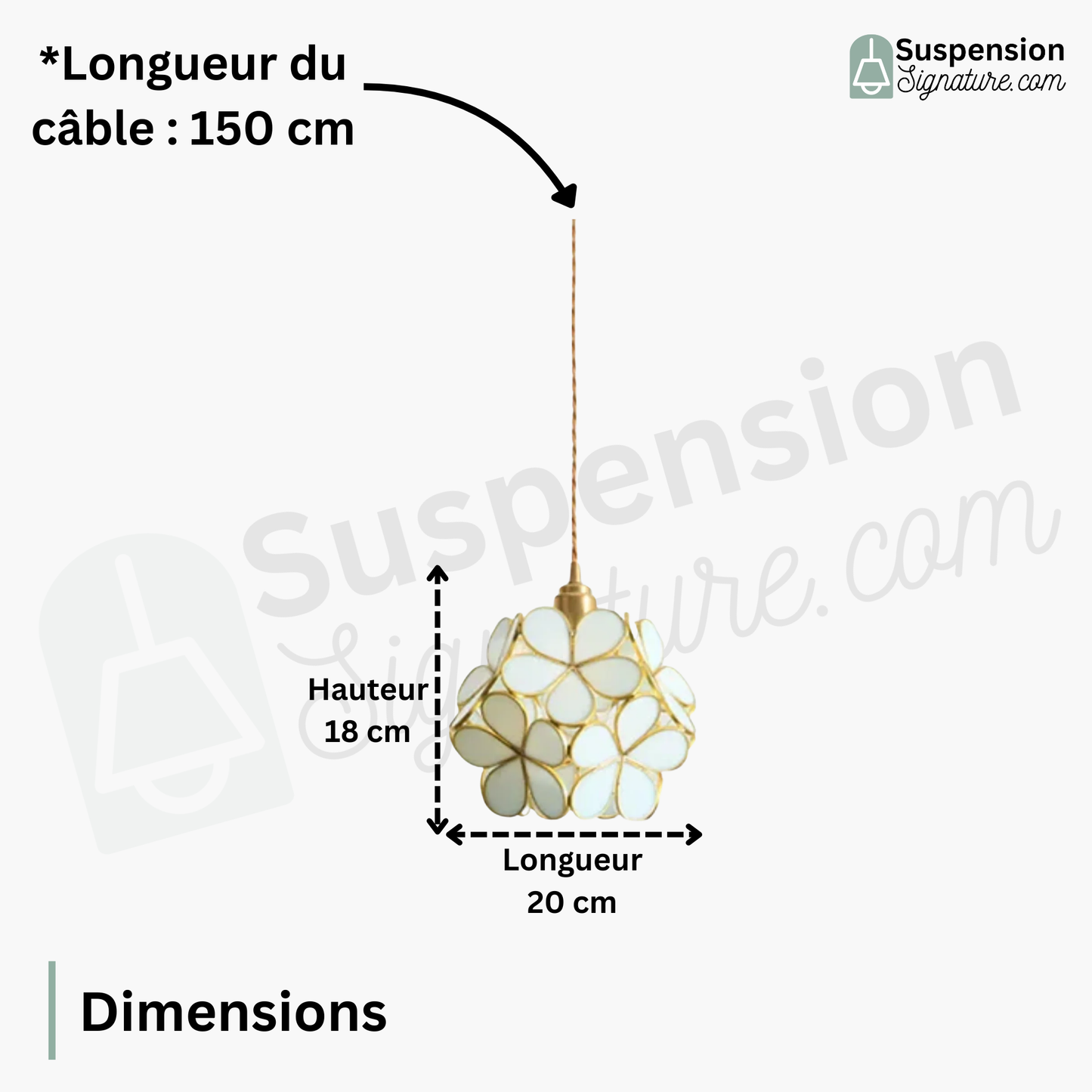 Suspension Globe de Fleurs en Verre Design Vintage