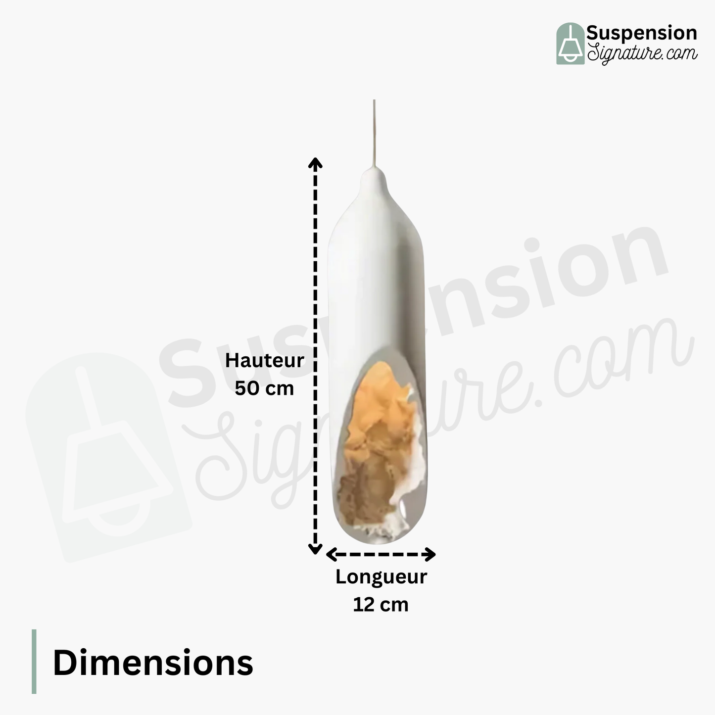 Suspension cylindre biseauté design moderne