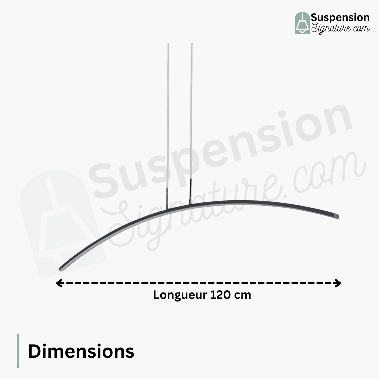Suspension métal arche design moderne