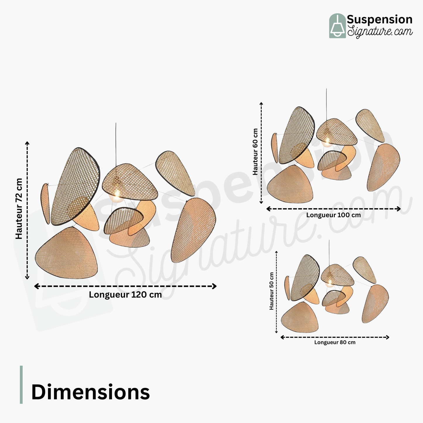 Suspension rotin cannage aérienne screen vintage