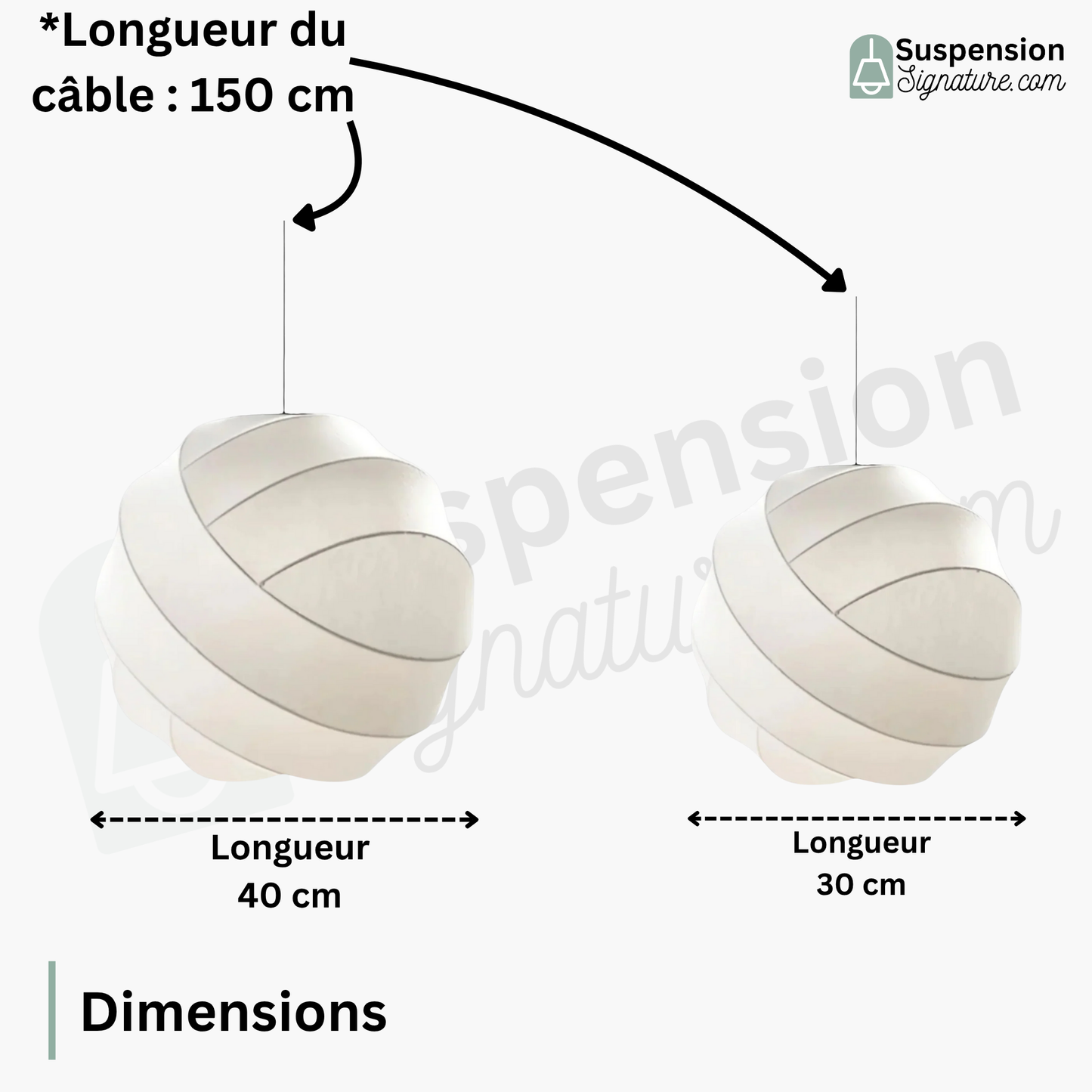 Suspension sphérique en tissu soie design vintage