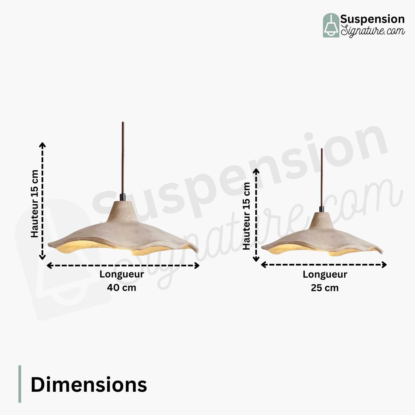 Suspension triangulaire terre cuite scandinave