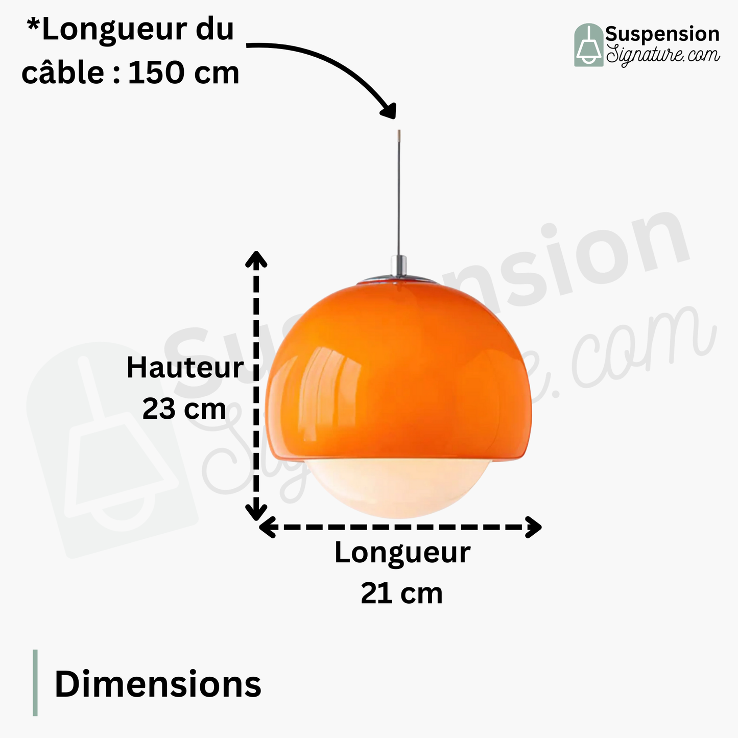 Suspension vintage globe verre fumé