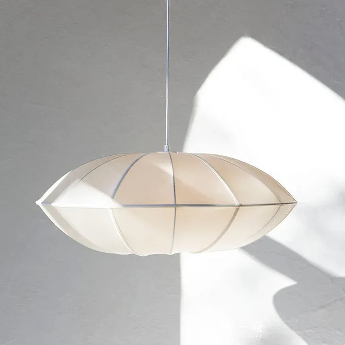 Suspension tissu globe plat design vintage 2 (à revoir)