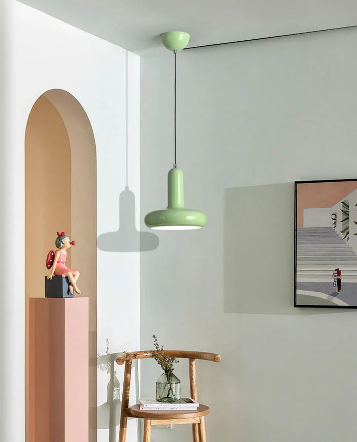 Suspension métal coloré design art déco 8