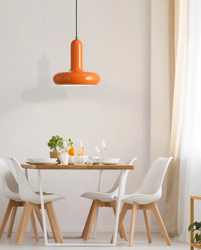 Suspension métal coloré design art déco 8